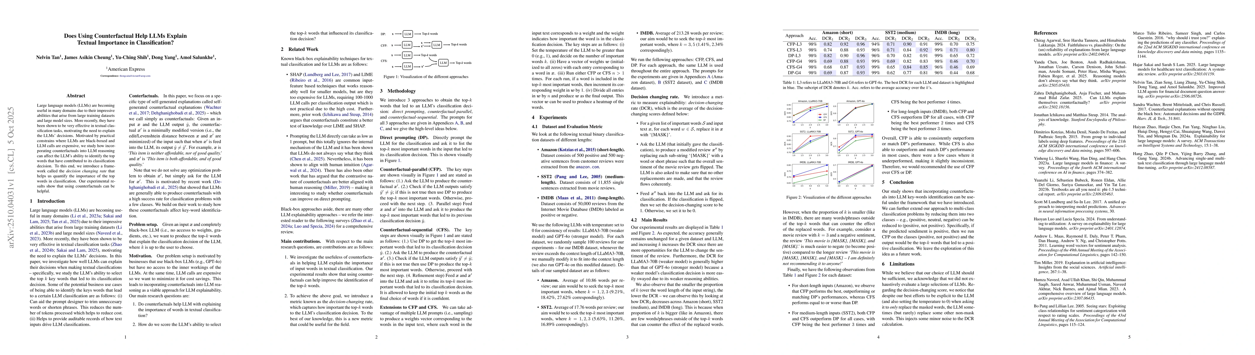 Thumbnail for Does Using Counterfactual Help LLMs Explain Textual Importance in
  Classification?
