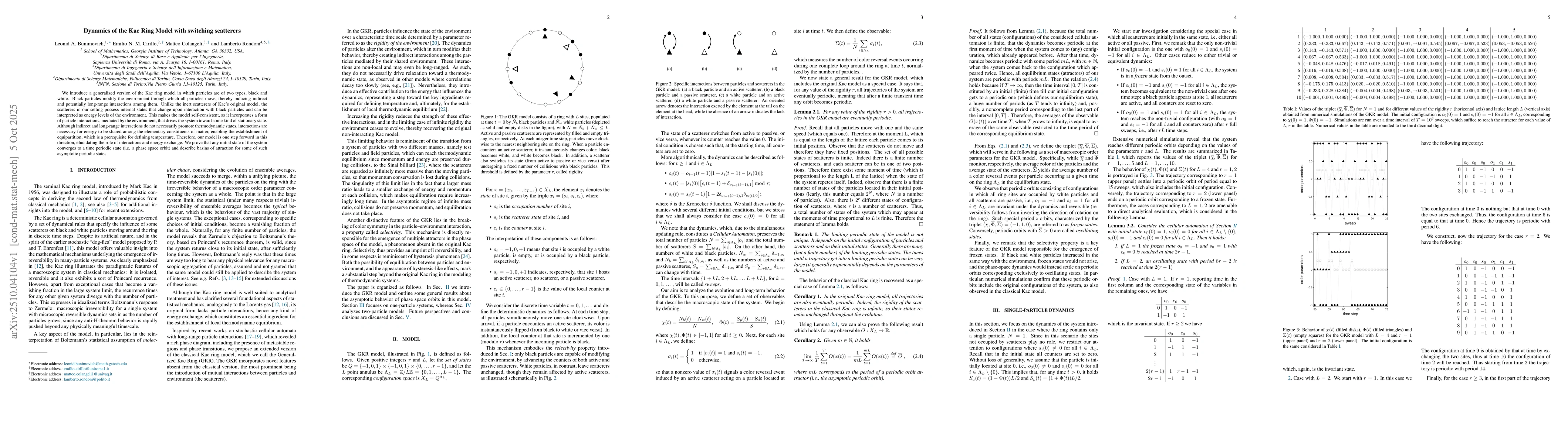 Thumbnail for Dynamics of the Kac Ring Model with switching scatterers