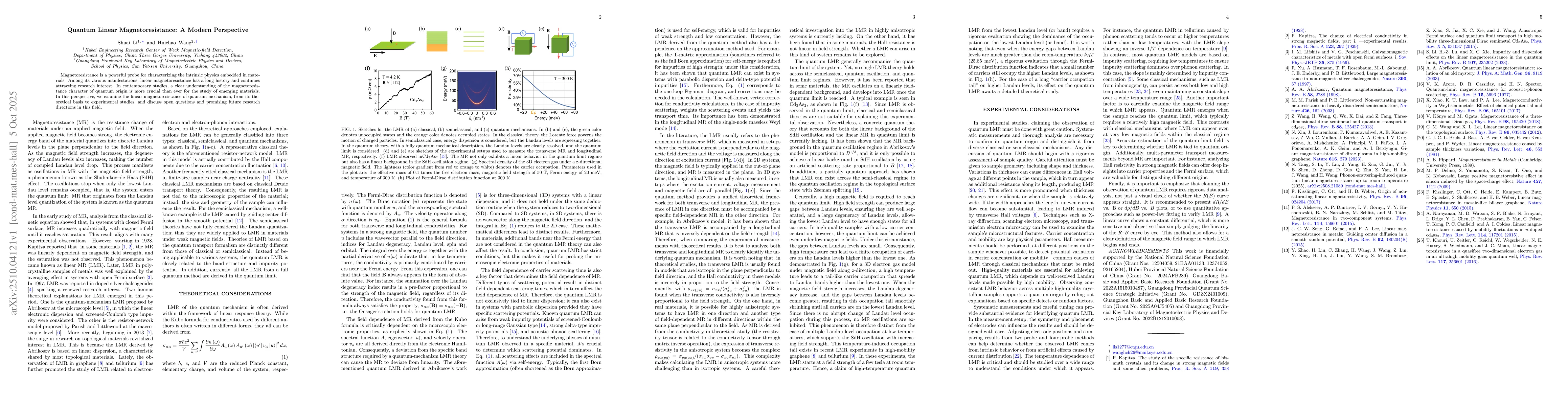 Thumbnail for Quantum Linear Magnetoresistance: A Modern Perspective