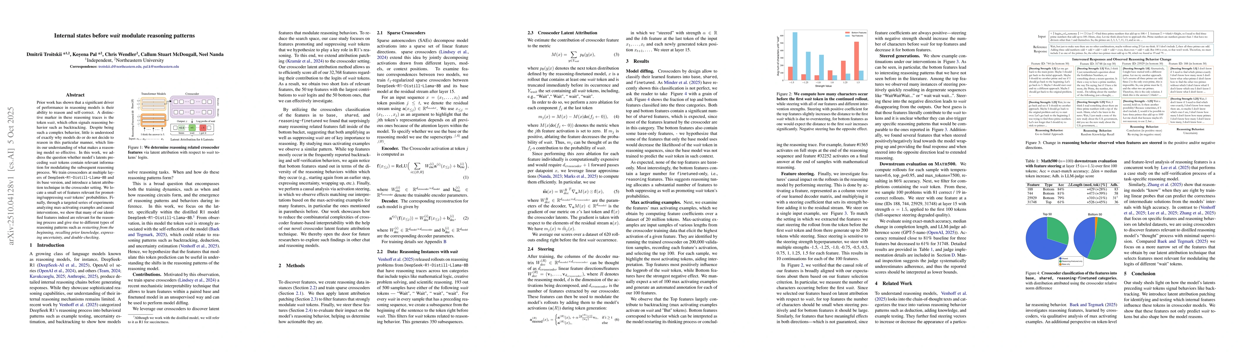 Thumbnail for Internal states before wait modulate reasoning patterns