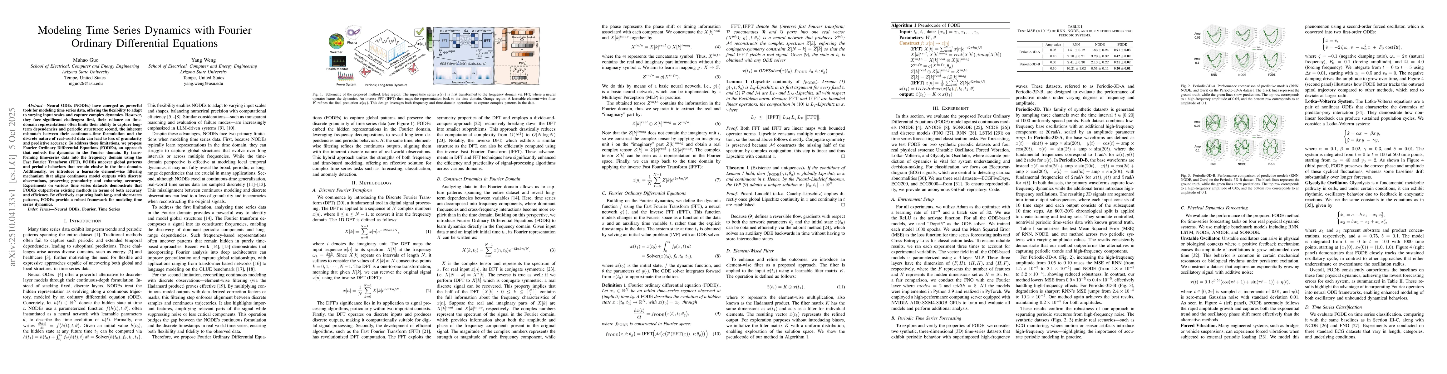 Thumbnail for Modeling Time Series Dynamics with Fourier Ordinary Differential
  Equations
