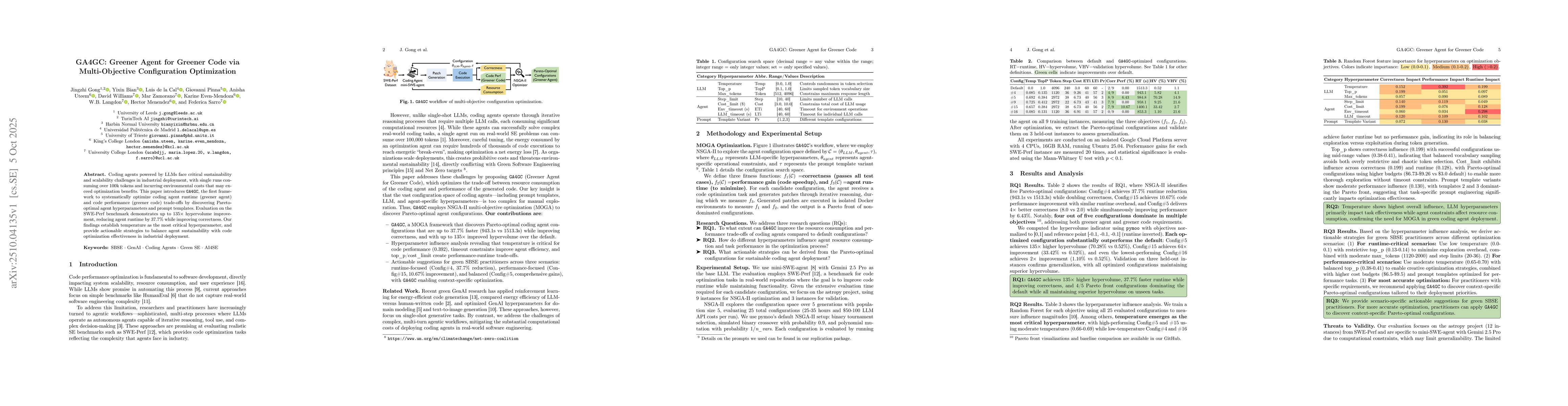 Thumbnail for GA4GC: Greener Agent for Greener Code via Multi-Objective Configuration
  Optimization
