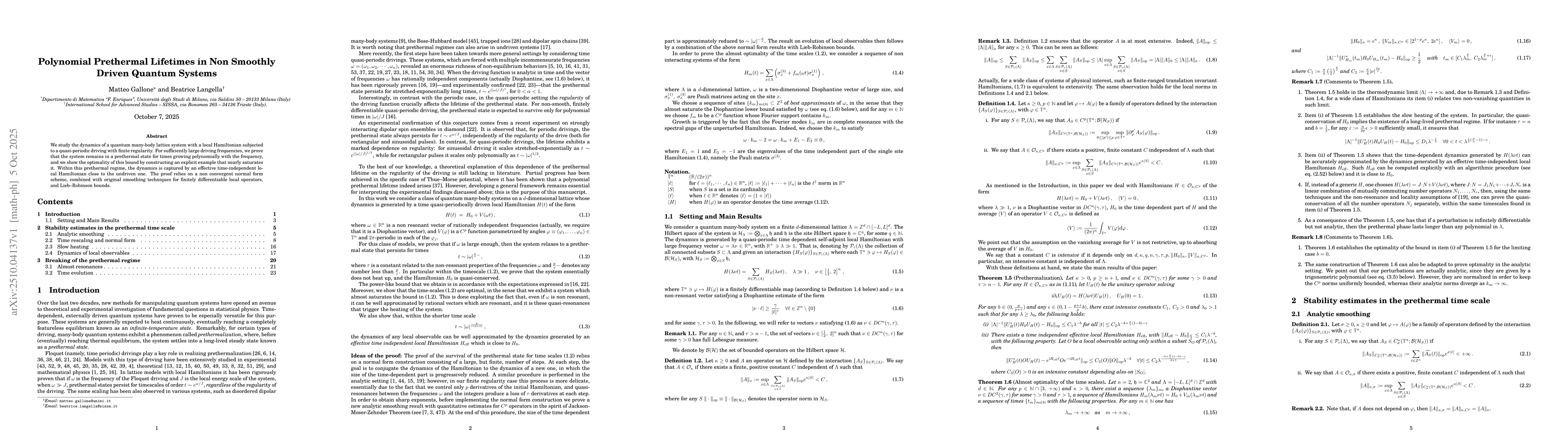 Thumbnail for Polynomial Prethermal Lifetimes in Non Smoothly Driven Quantum Systems