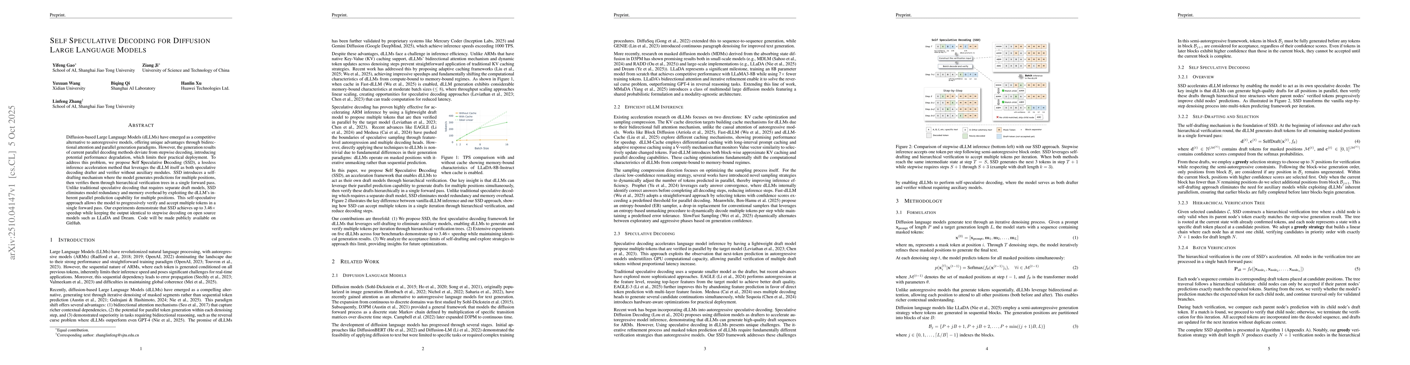Thumbnail for Self Speculative Decoding for Diffusion Large Language Models