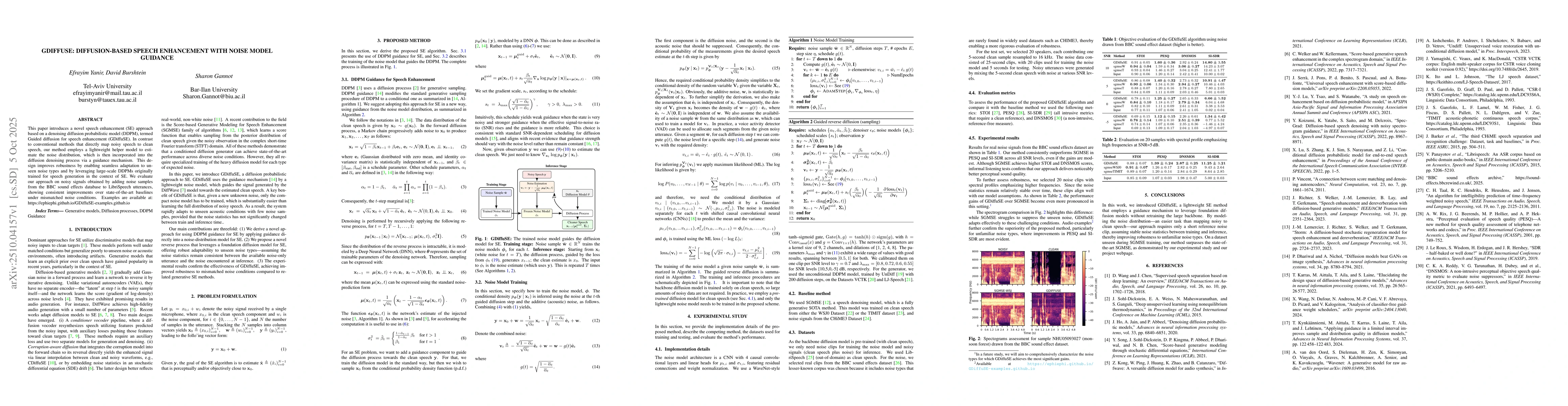 Thumbnail for GDiffuSE: Diffusion-based speech enhancement with noise model guidance
