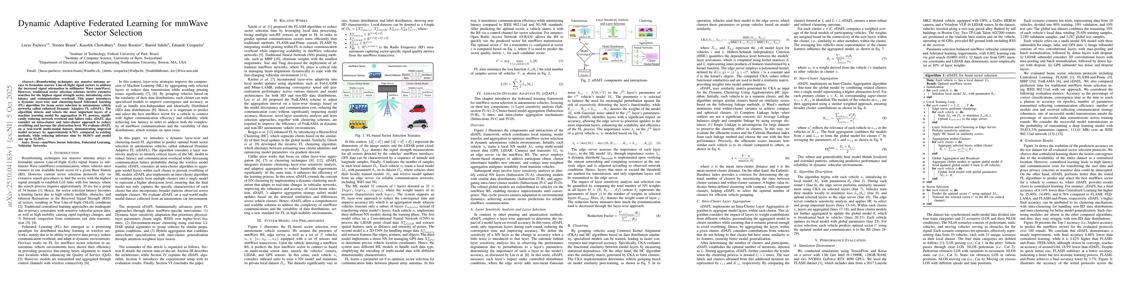 Thumbnail for Dynamic Adaptive Federated Learning for mmWave Sector Selection