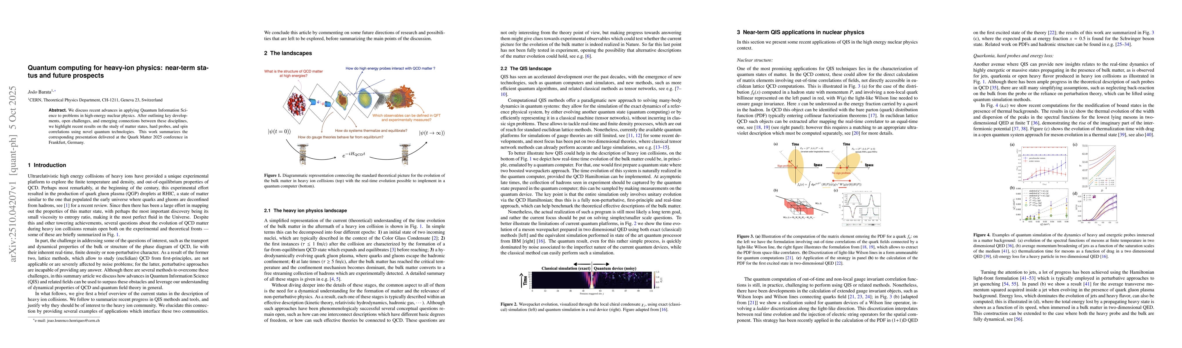 Thumbnail for Quantum computing for heavy-ion physics: near-term status and future
  prospects