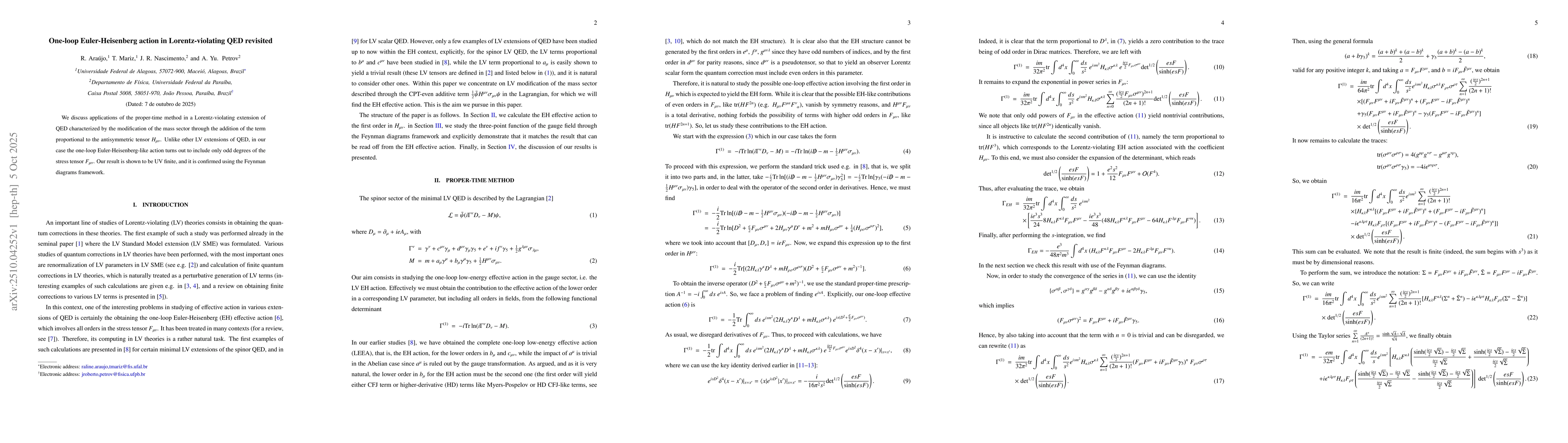 Thumbnail for One-loop Euler-Heisenberg action in Lorentz-violating QED revisited