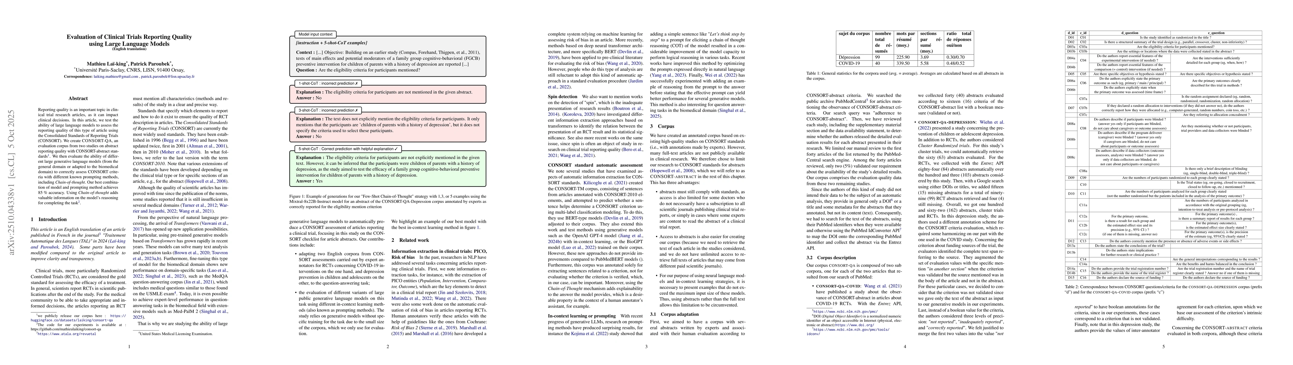 Thumbnail for Evaluation of Clinical Trials Reporting Quality using Large Language
  Models