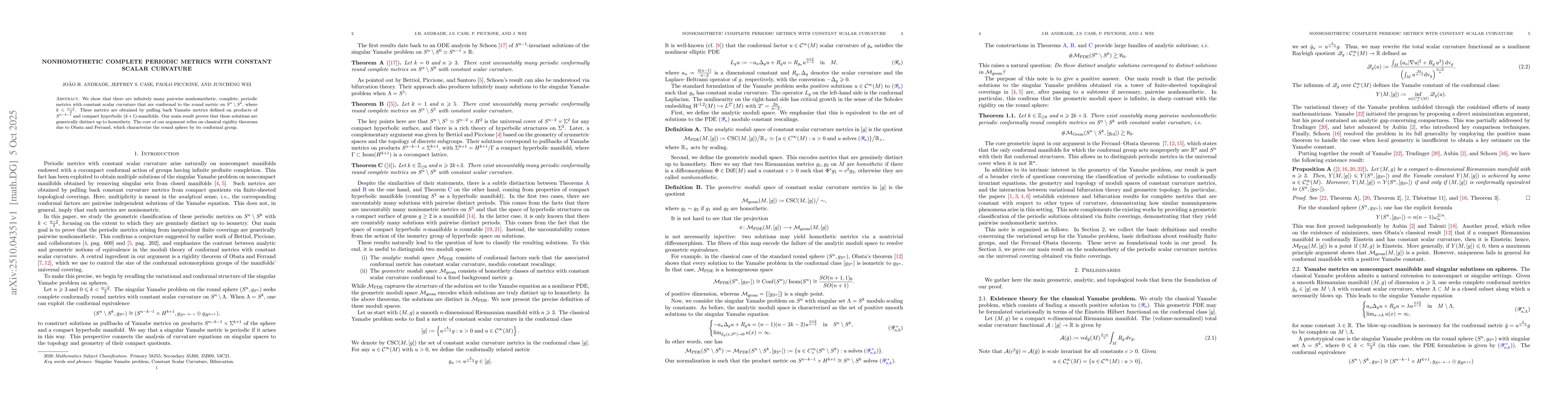 Thumbnail for Nonhomothetic complete periodic metrics with constant scalar curvature