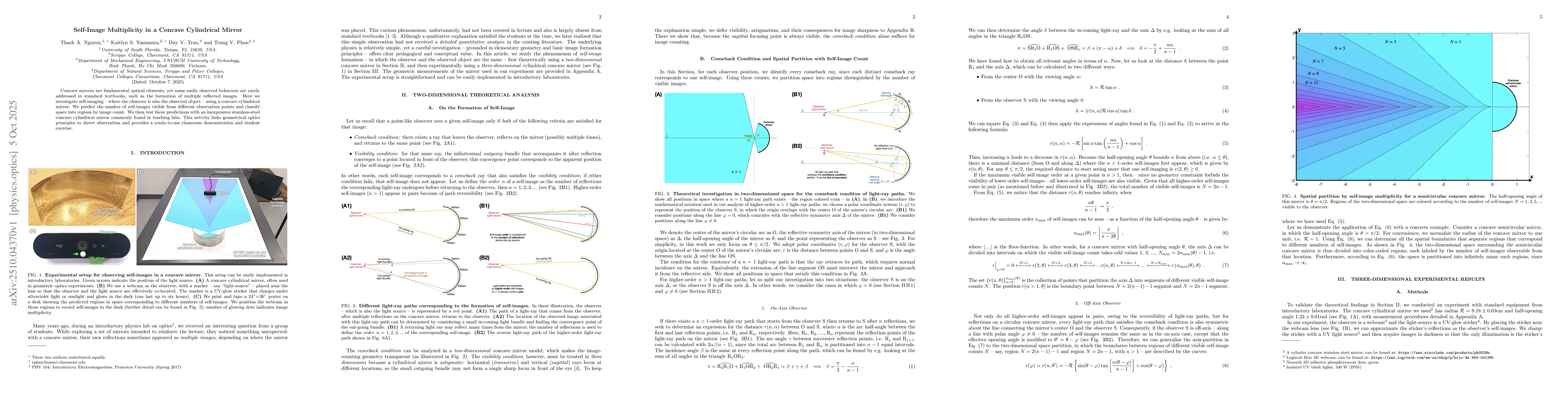 Thumbnail for Self-Image Multiplicity in a Concave Cylindrical Mirror