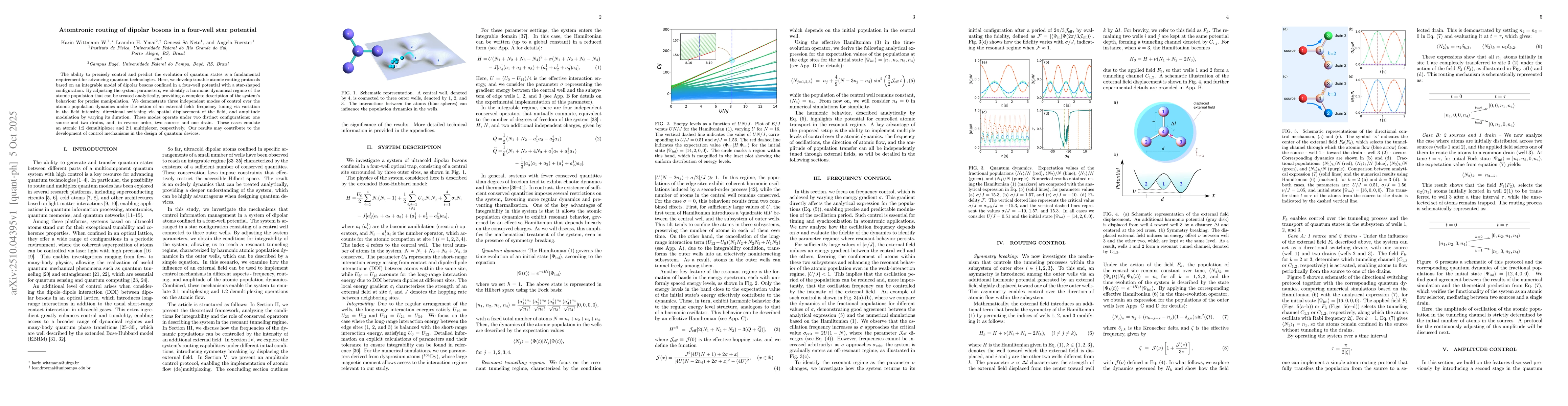 Thumbnail for Atomtronic routing of dipolar bosons in a four-well star potential