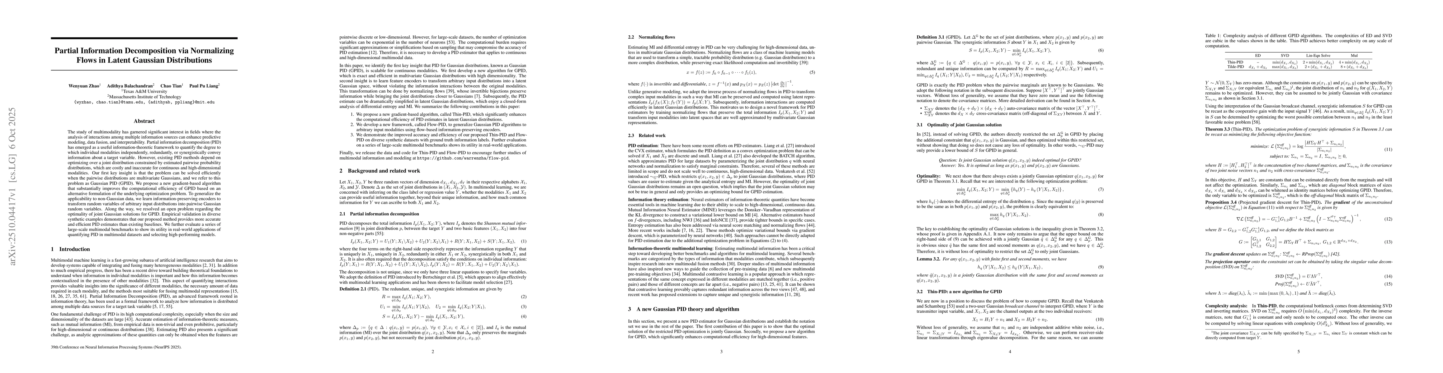 Thumbnail for Partial Information Decomposition via Normalizing Flows in Latent
  Gaussian Distributions