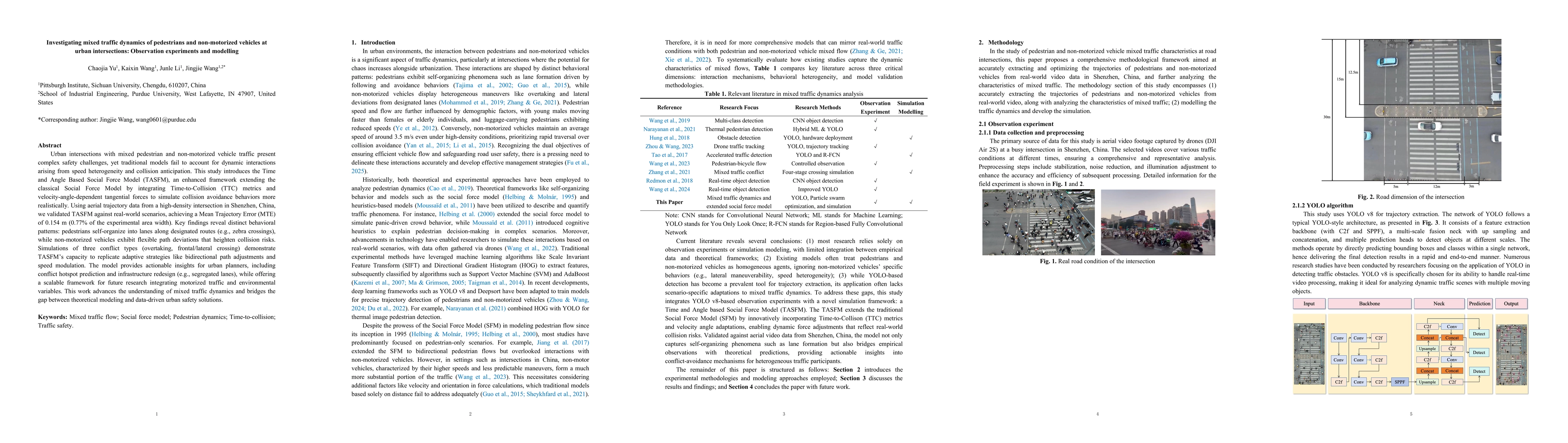 Thumbnail for Investigating mixed traffic dynamics of pedestrians and non-motorized
  vehicles at urban intersections: Observation experiments and modelling
