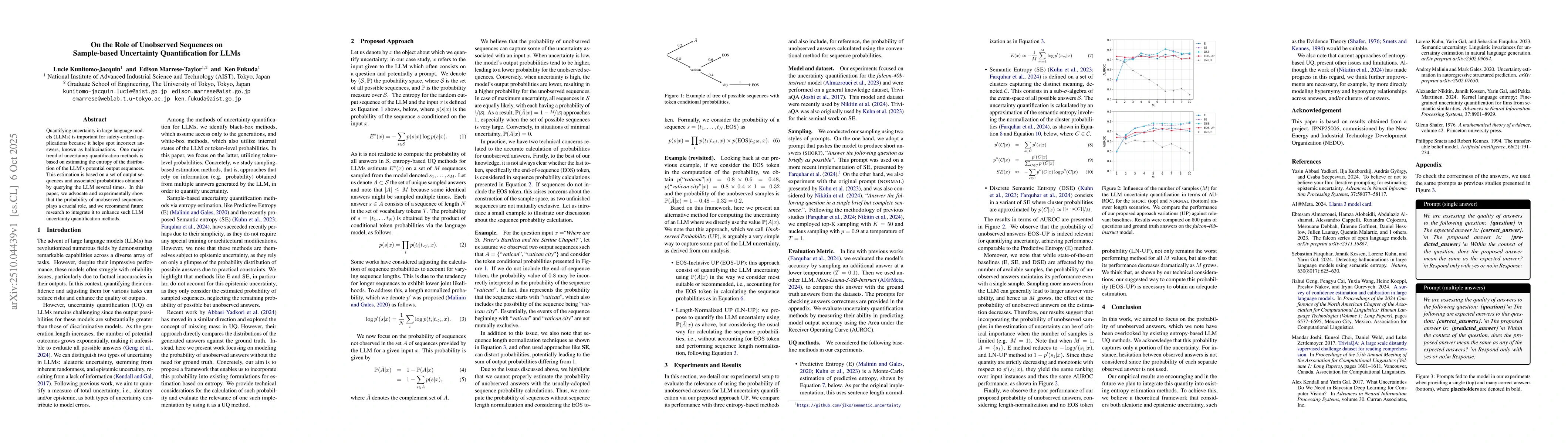 Thumbnail for On the Role of Unobserved Sequences on Sample-based Uncertainty
  Quantification for LLMs