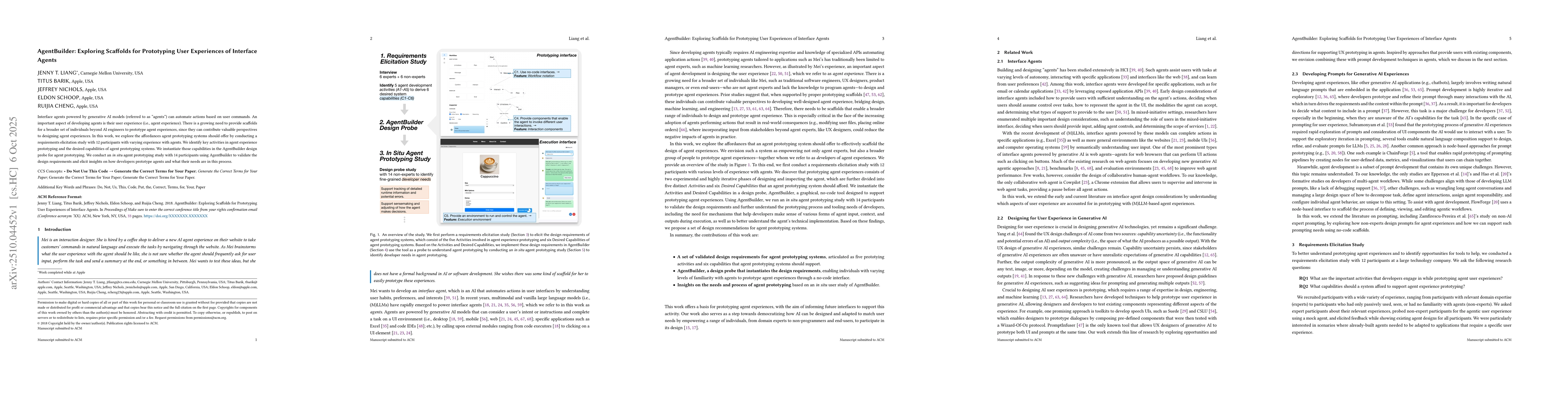 Thumbnail for AgentBuilder: Exploring Scaffolds for Prototyping User Experiences of
  Interface Agents