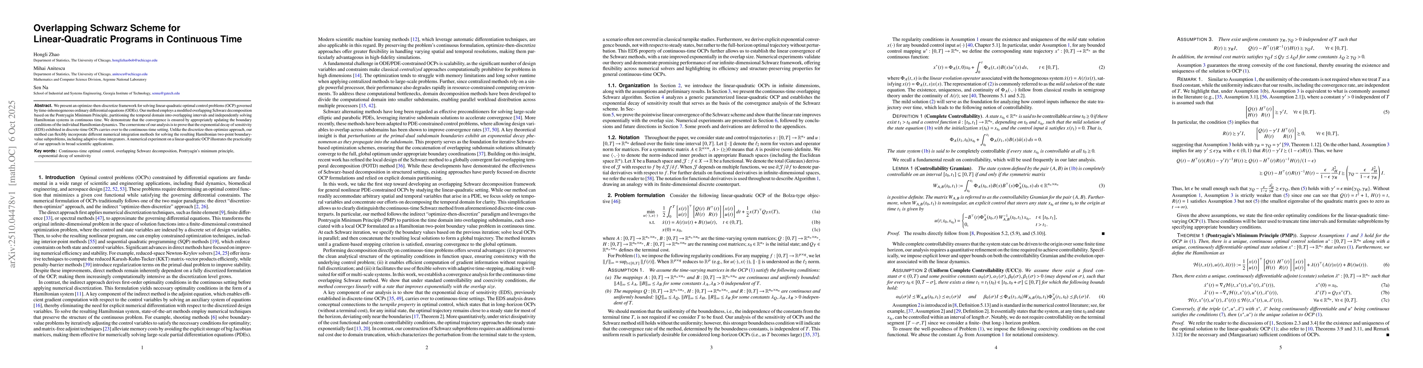 Thumbnail for Overlapping Schwarz Scheme for Linear-Quadratic Programs in Continuous
  Time
