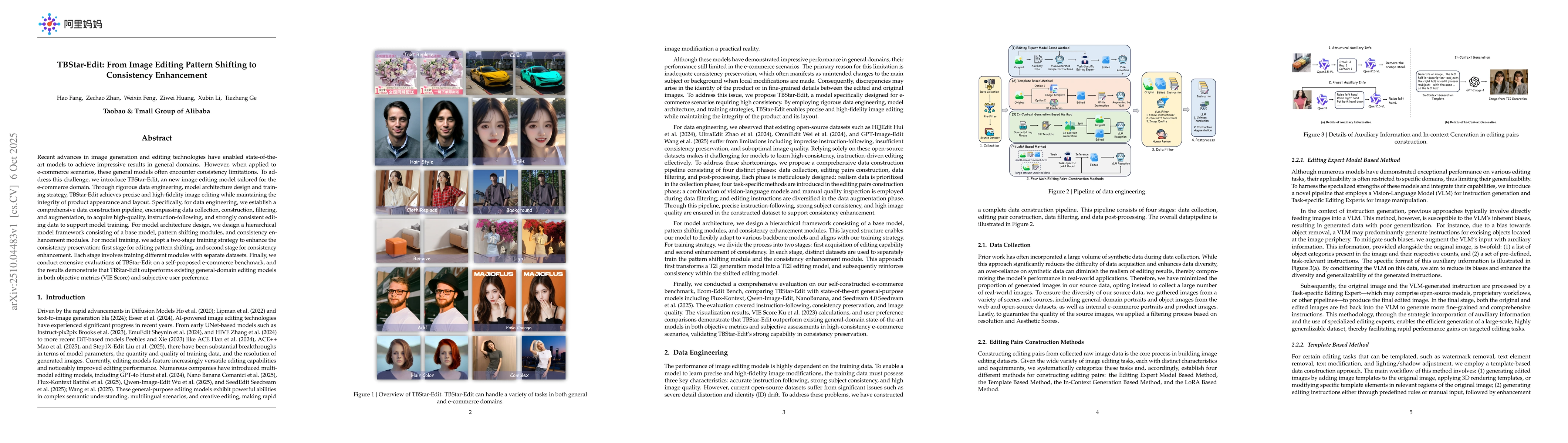 Thumbnail for TBStar-Edit: From Image Editing Pattern Shifting to Consistency
  Enhancement