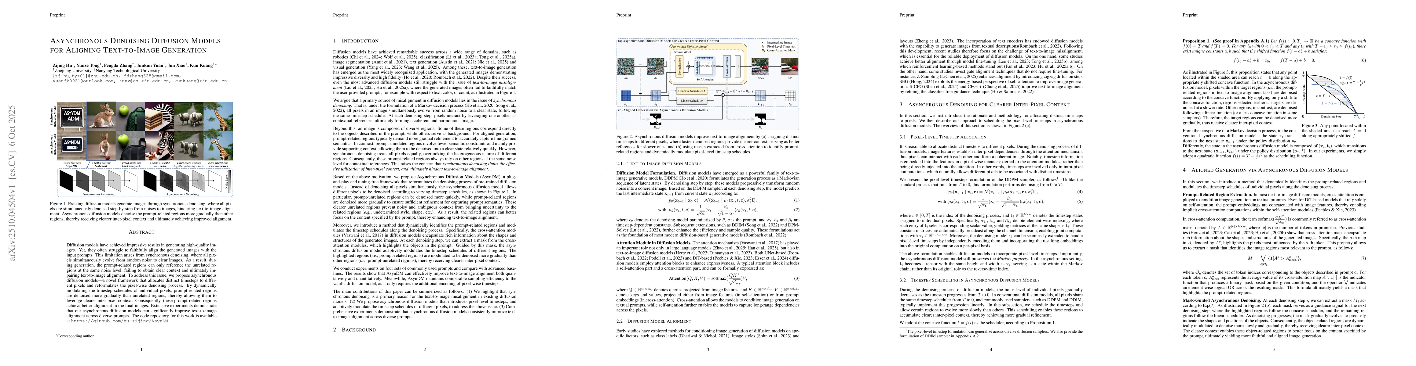 Thumbnail for Asynchronous Denoising Diffusion Models for Aligning Text-to-Image
  Generation