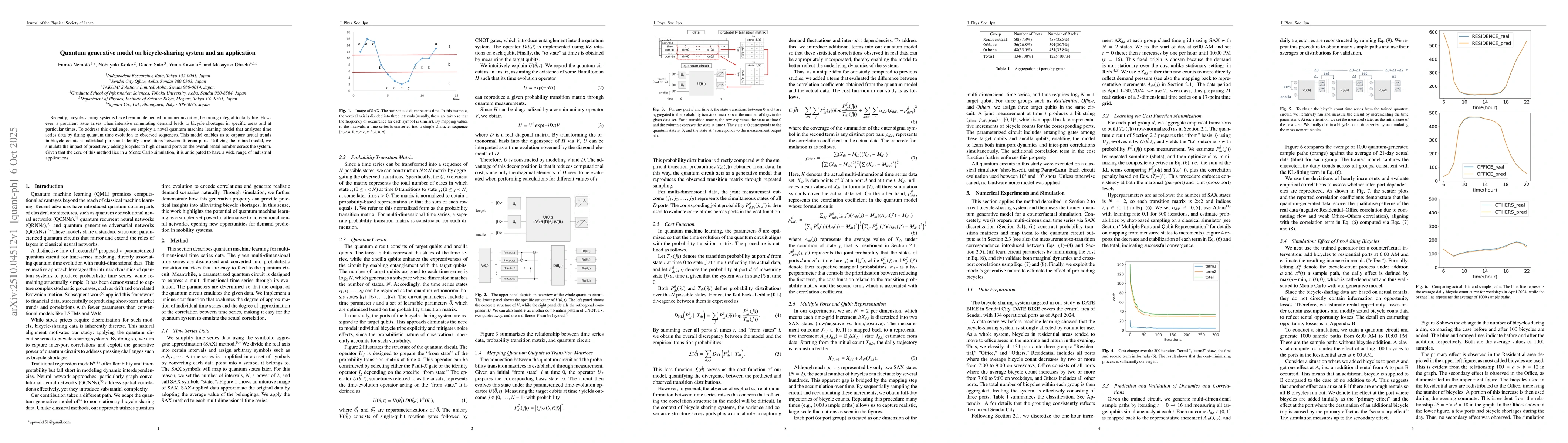 Thumbnail for Quantum generative model on bicycle-sharing system and an application