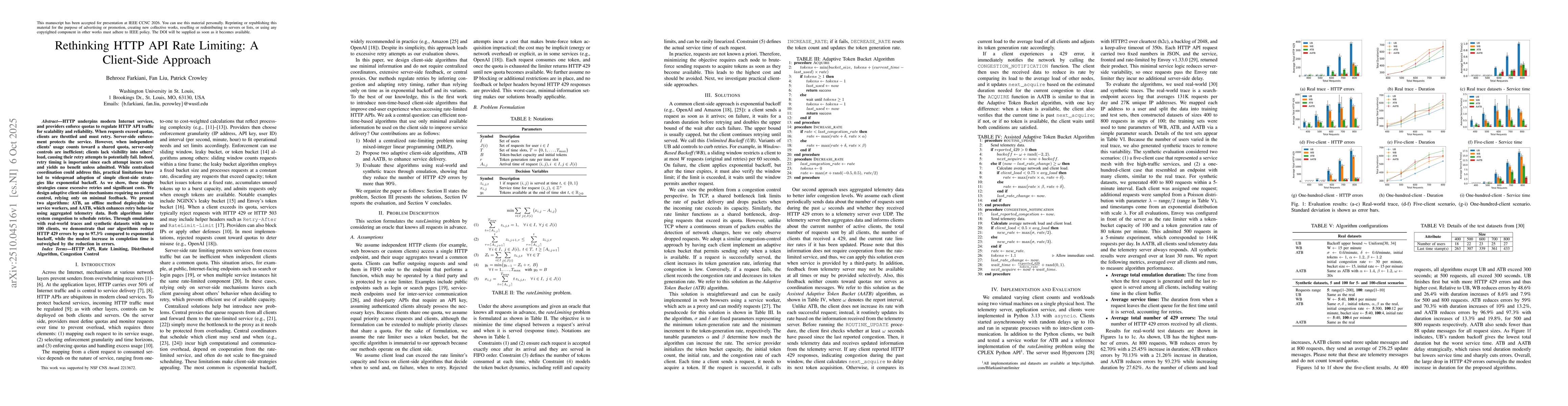 Thumbnail for Rethinking HTTP API Rate Limiting: A Client-Side Approach