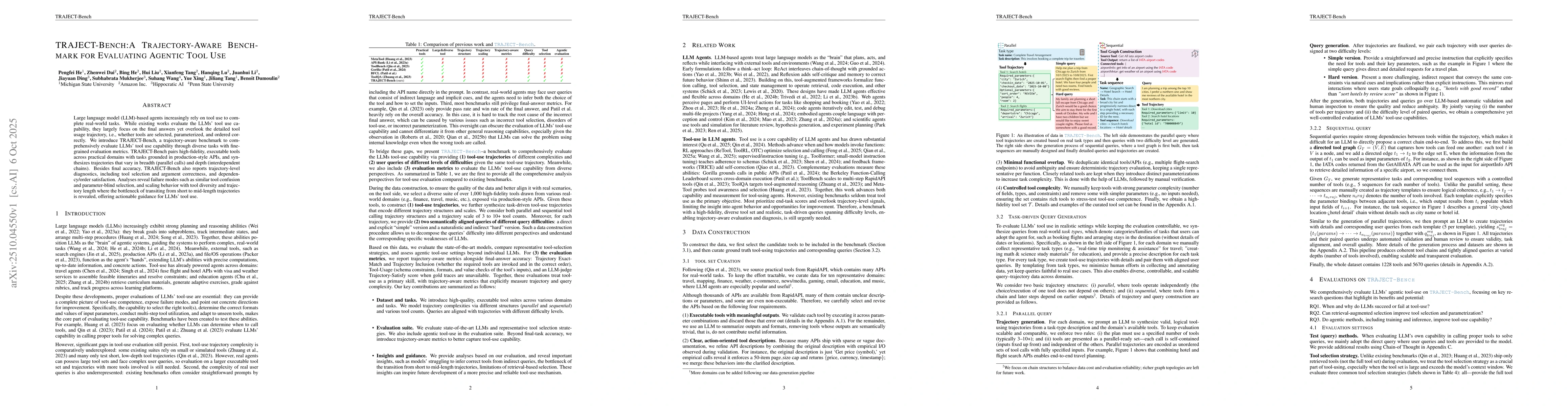 Thumbnail for TRAJECT-Bench:A Trajectory-Aware Benchmark for Evaluating Agentic Tool
  Use