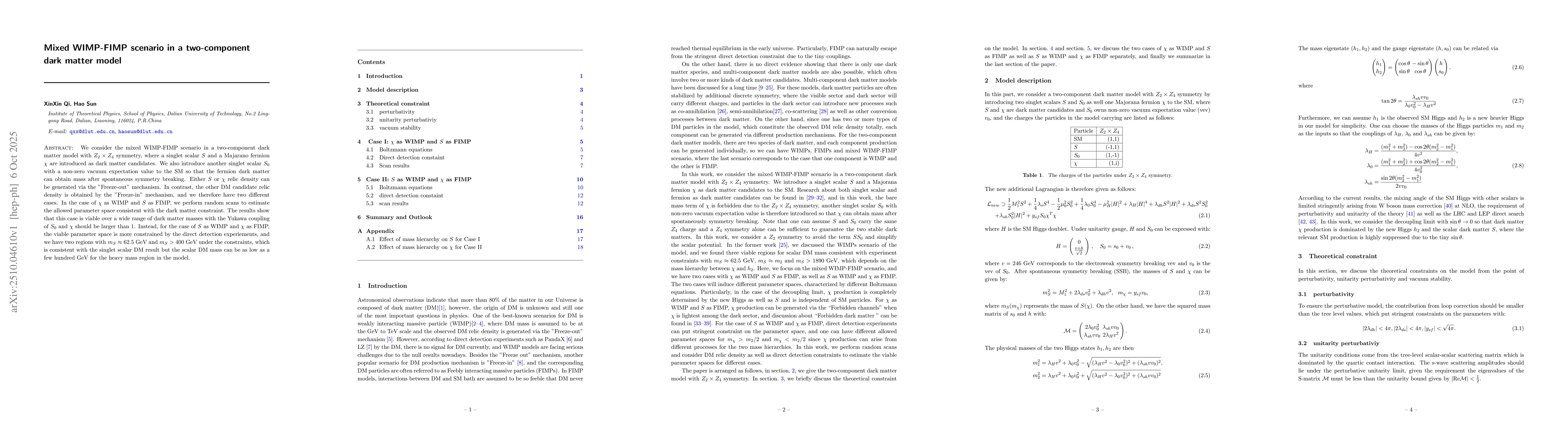 Thumbnail for Mixed WIMP-FIMP scenario in a two-component dark matter model