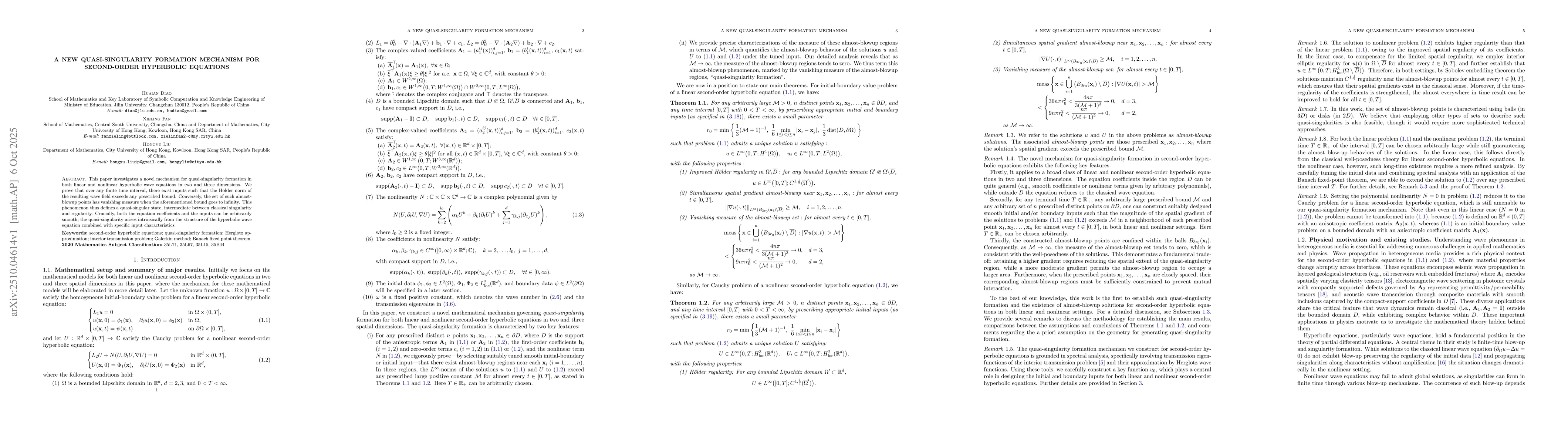 Thumbnail for A New Quasi-Singularity Formation Mechanism for Second-order Hyperbolic
  Equations