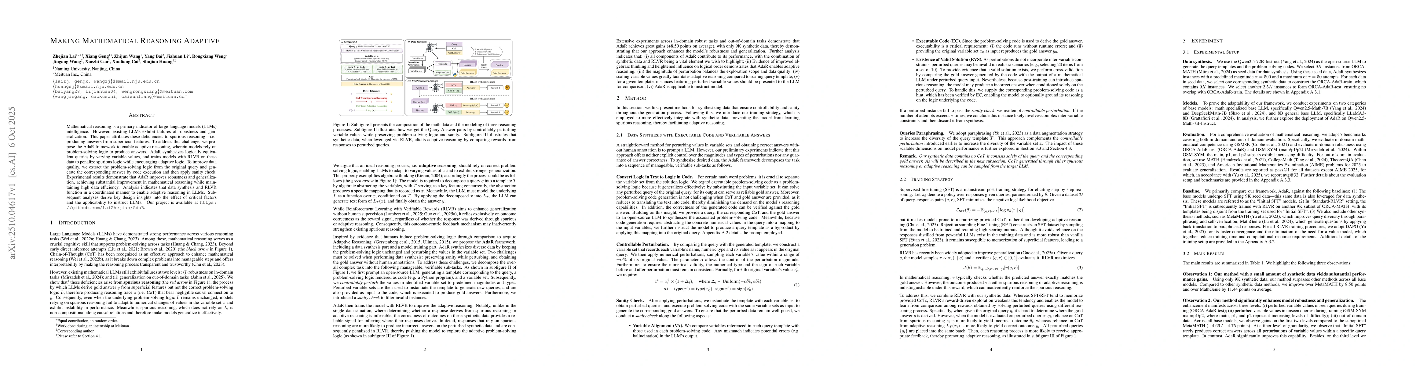 Thumbnail for Making Mathematical Reasoning Adaptive
