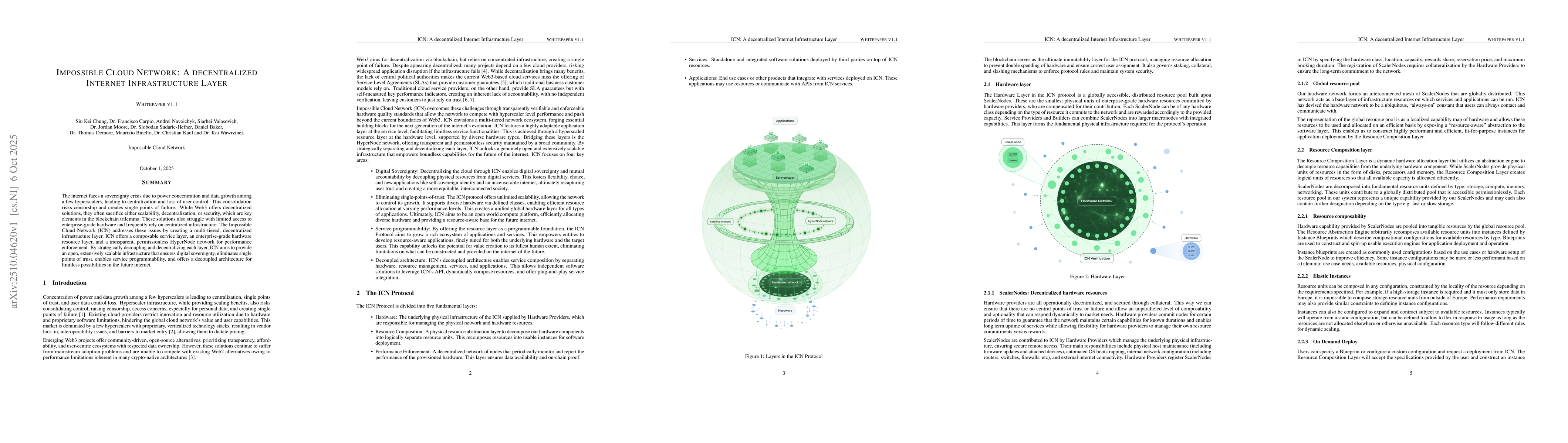 Thumbnail for Impossible Cloud Network: A Decentralized Internet Infrastructure Layer