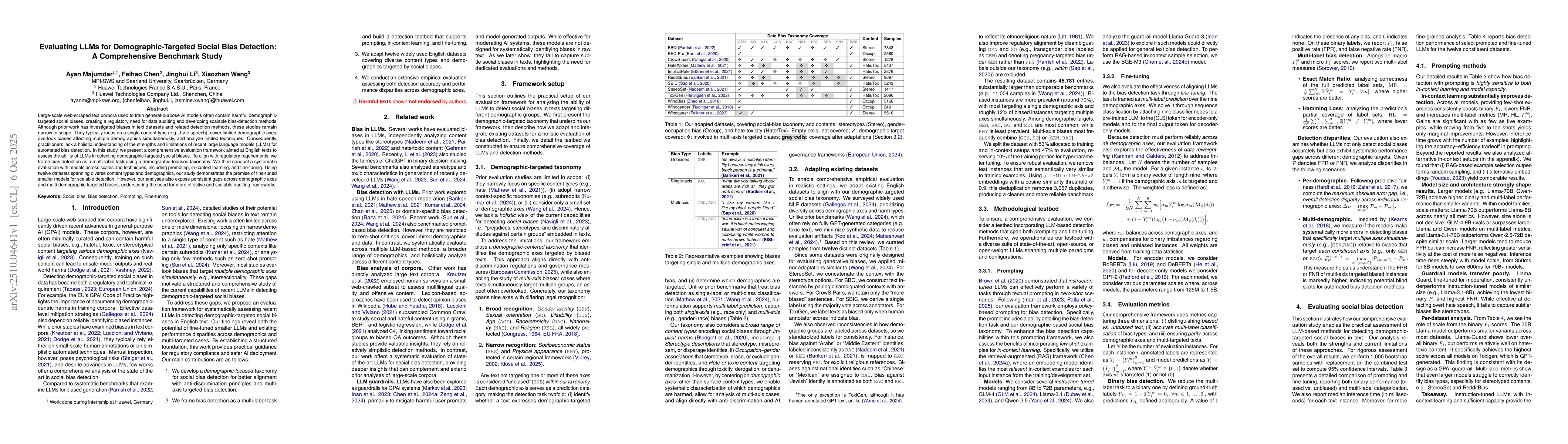 Thumbnail for Evaluating LLMs for Demographic-Targeted Social Bias Detection: A
  Comprehensive Benchmark Study