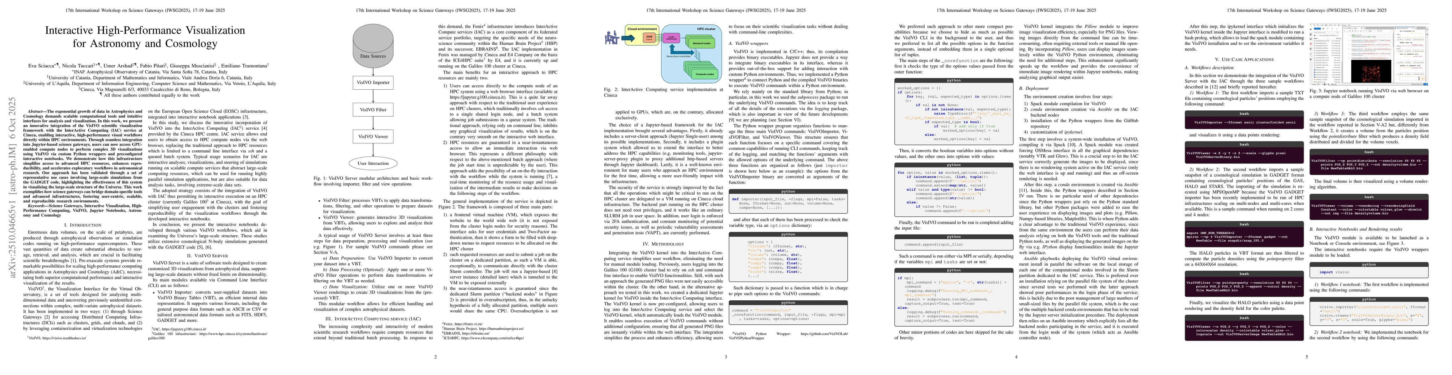 Thumbnail for Interactive High-Performance Visualization for Astronomy and Cosmology
