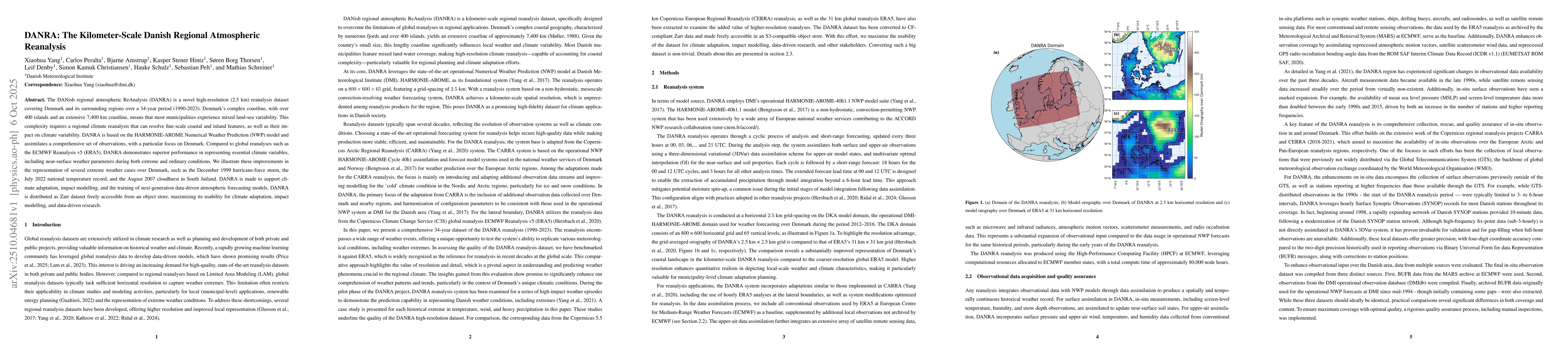 Thumbnail for DANRA: The Kilometer-Scale Danish Regional Atmospheric Reanalysis