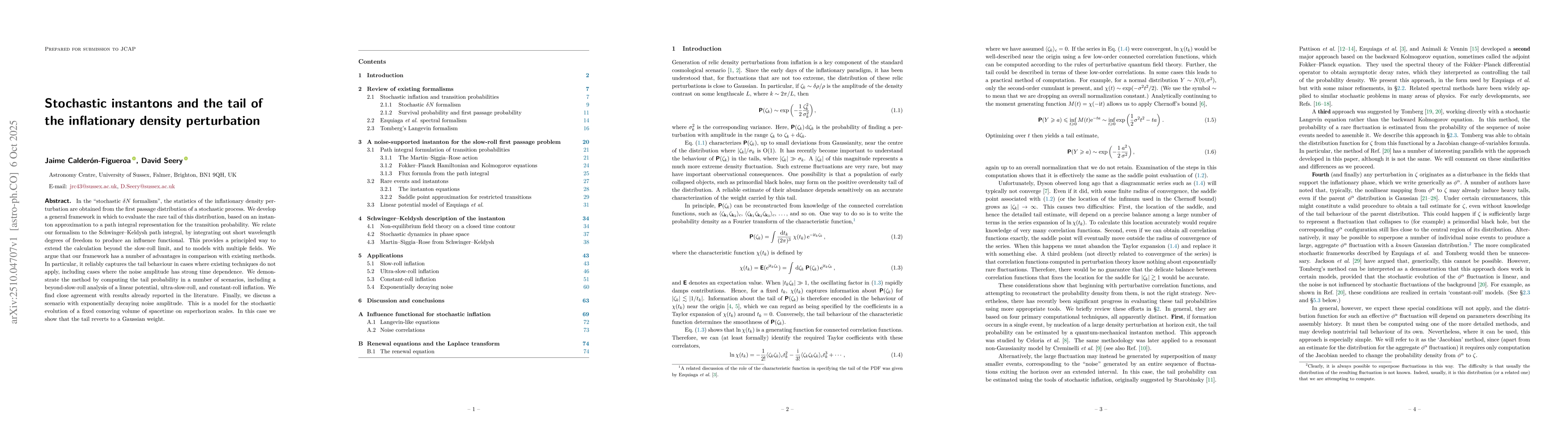 Thumbnail for Stochastic instantons and the tail of the inflationary density
  perturbation