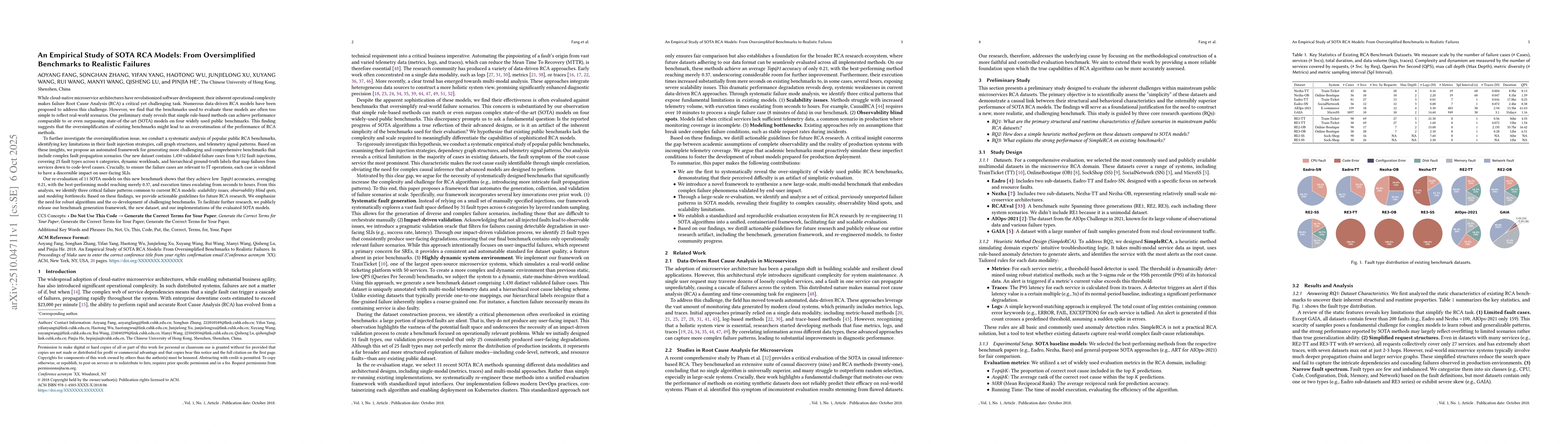 Thumbnail for An Empirical Study of SOTA RCA Models: From Oversimplified Benchmarks to
  Realistic Failures
