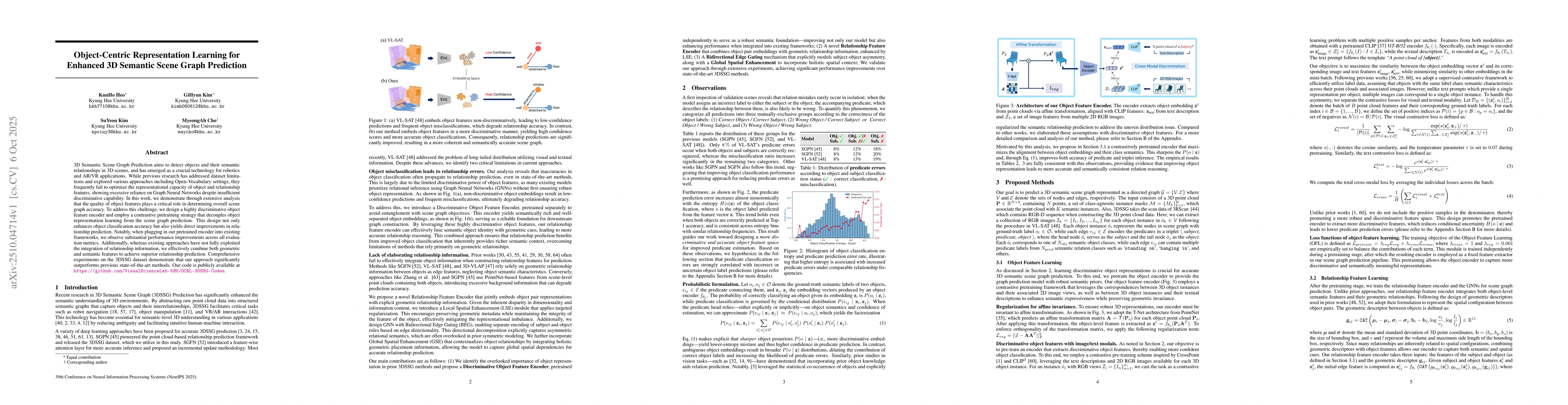 Thumbnail for Object-Centric Representation Learning for Enhanced 3D Scene Graph
  Prediction