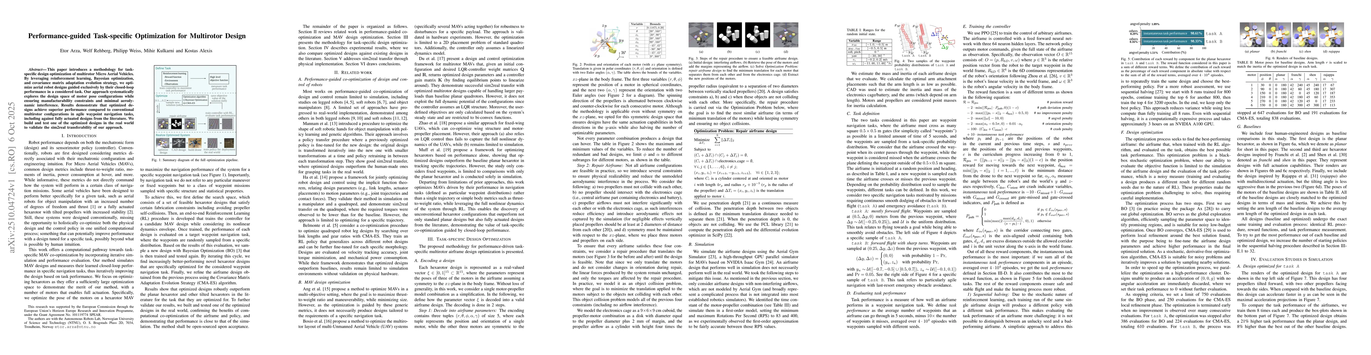Thumbnail for Performance-guided Task-specific Optimization for Multirotor Design
