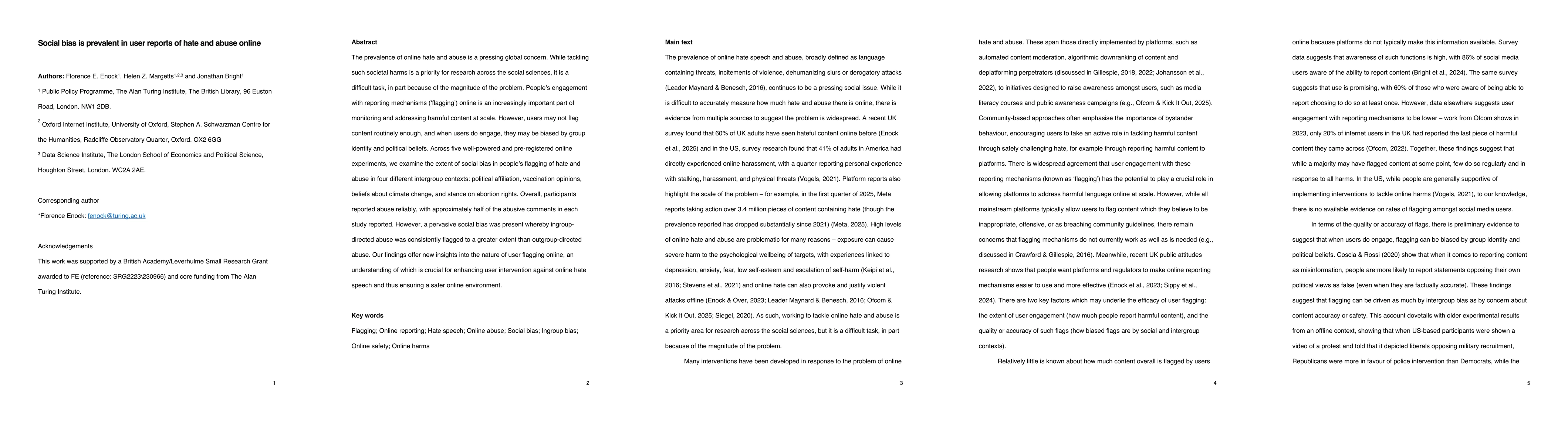 Thumbnail for Social bias is prevalent in user reports of hate and abuse online
