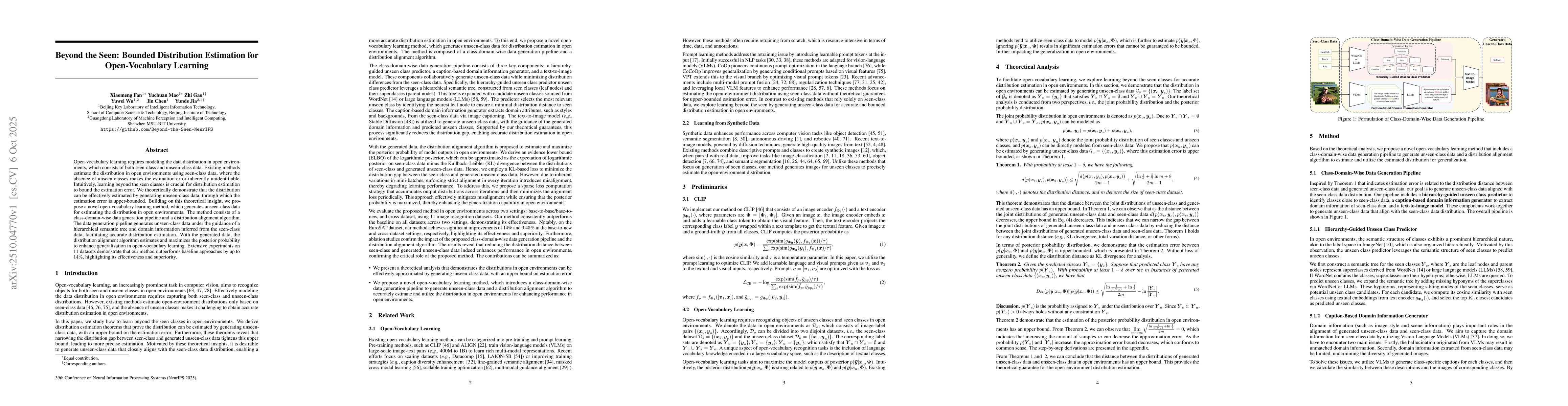 Thumbnail for Beyond the Seen: Bounded Distribution Estimation for Open-Vocabulary
  Learning