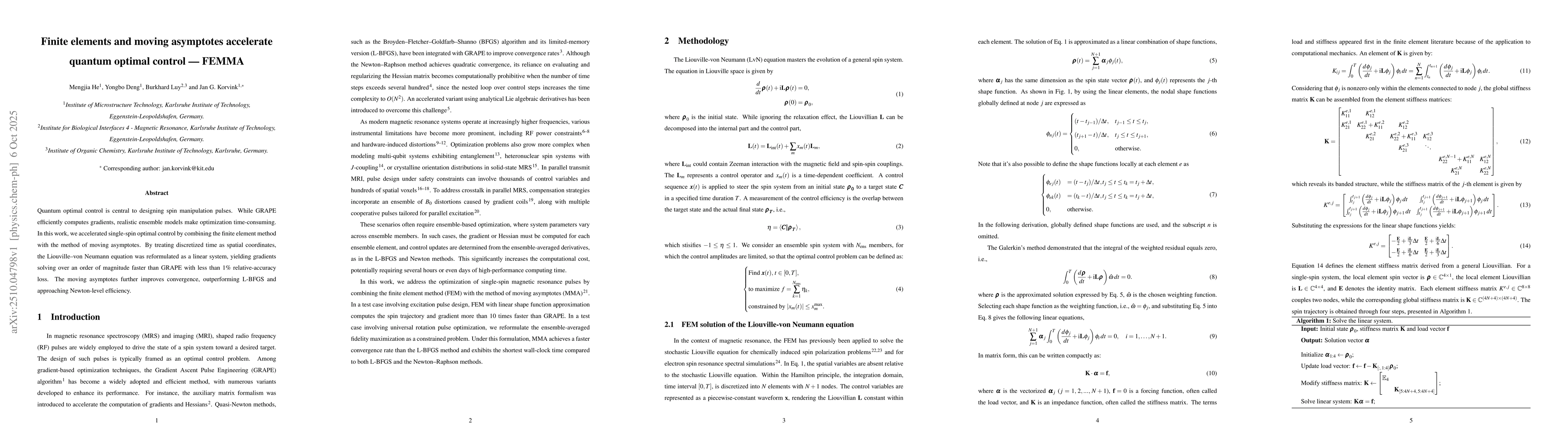 Thumbnail for Finite elements and moving asymptotes accelerate quantum optimal control
  - FEMMA