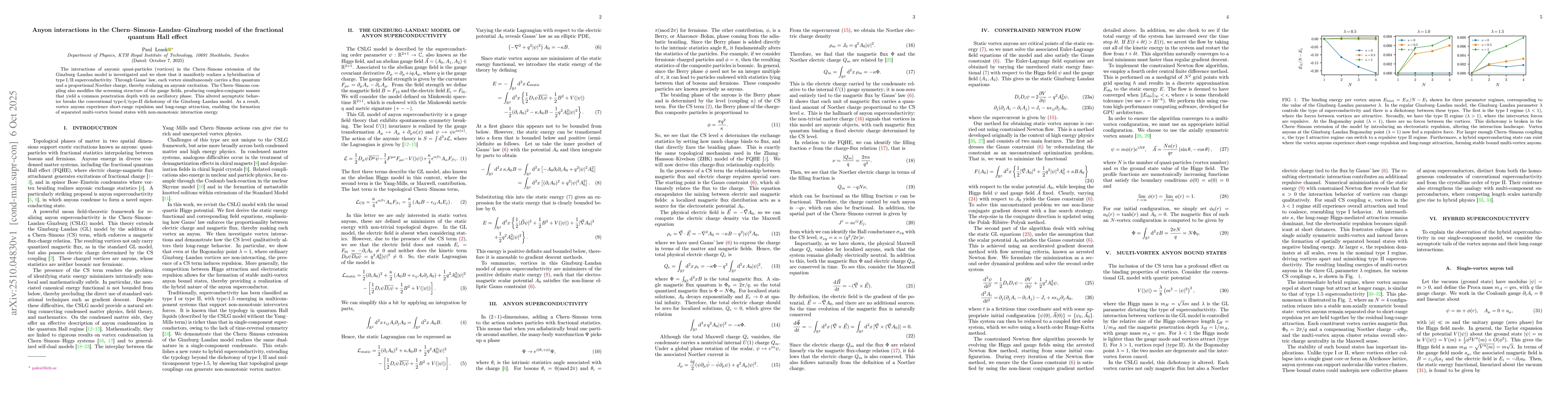 Thumbnail for Anyon interactions in the Chern--Simons--Landau--Ginzburg model of the
  fractional quantum Hall effect