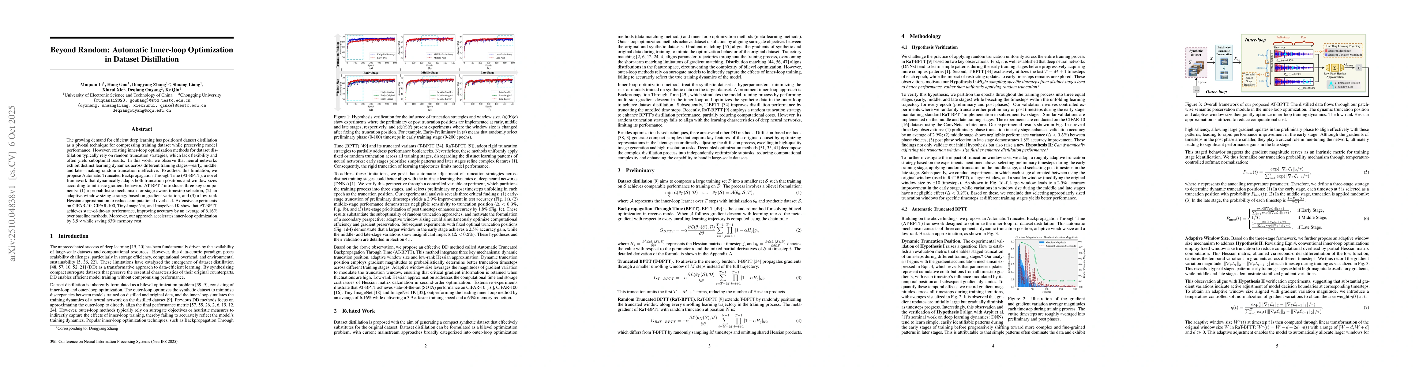 Thumbnail for Beyond Random: Automatic Inner-loop Optimization in Dataset Distillation