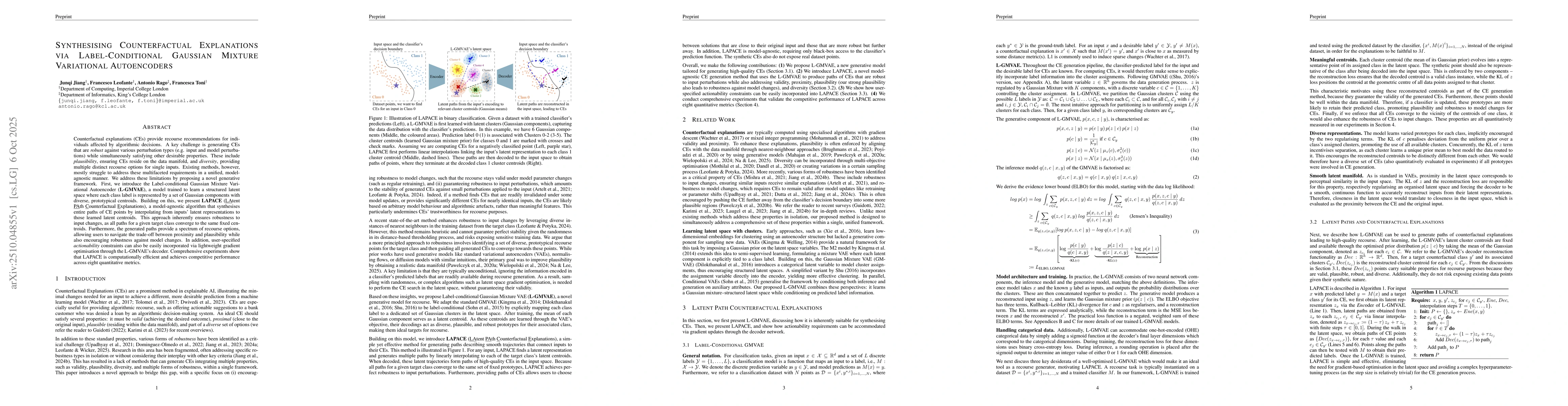 Thumbnail for Synthesising Counterfactual Explanations via Label-Conditional Gaussian
  Mixture Variational Autoencoders