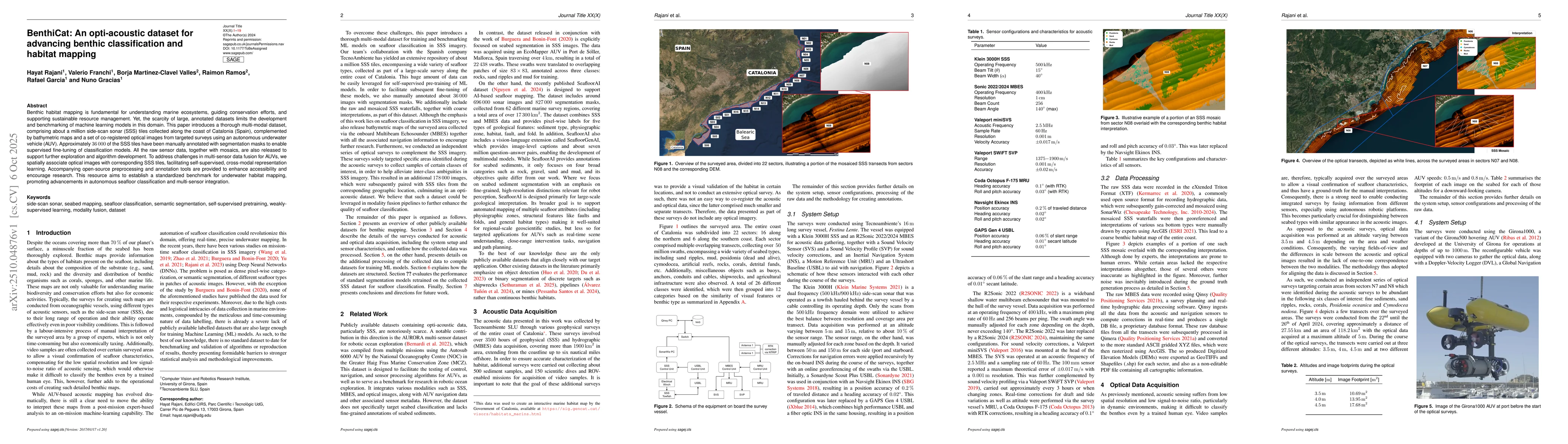 Thumbnail for BenthiCat: An opti-acoustic dataset for advancing benthic classification
  and habitat mapping