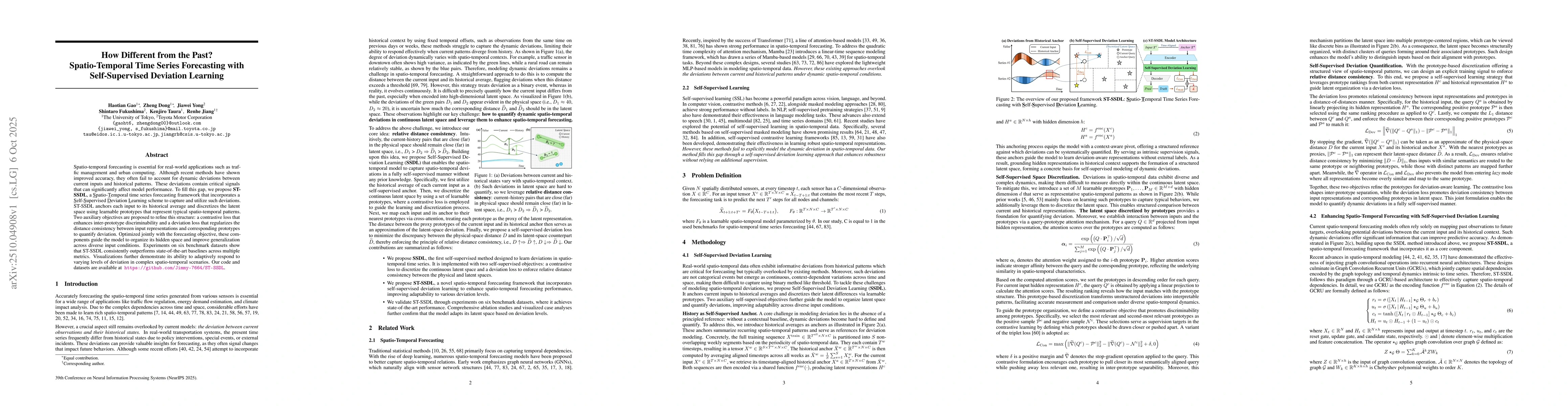 Thumbnail for How Different from the Past? Spatio-Temporal Time Series Forecasting
  with Self-Supervised Deviation Learning