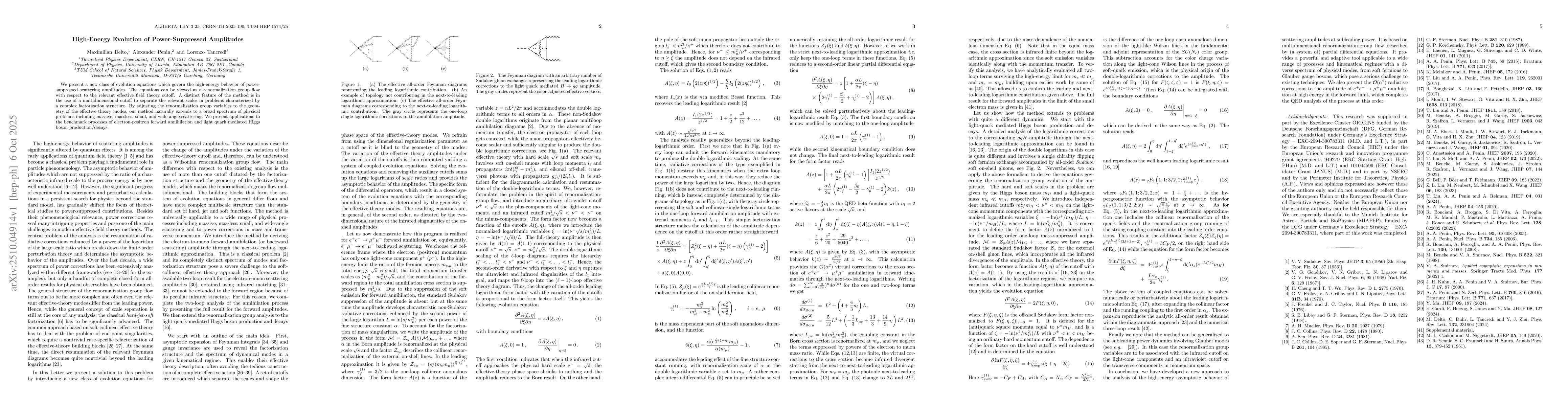 Thumbnail for High-Energy Evolution of Power-Suppressed Amplitudes