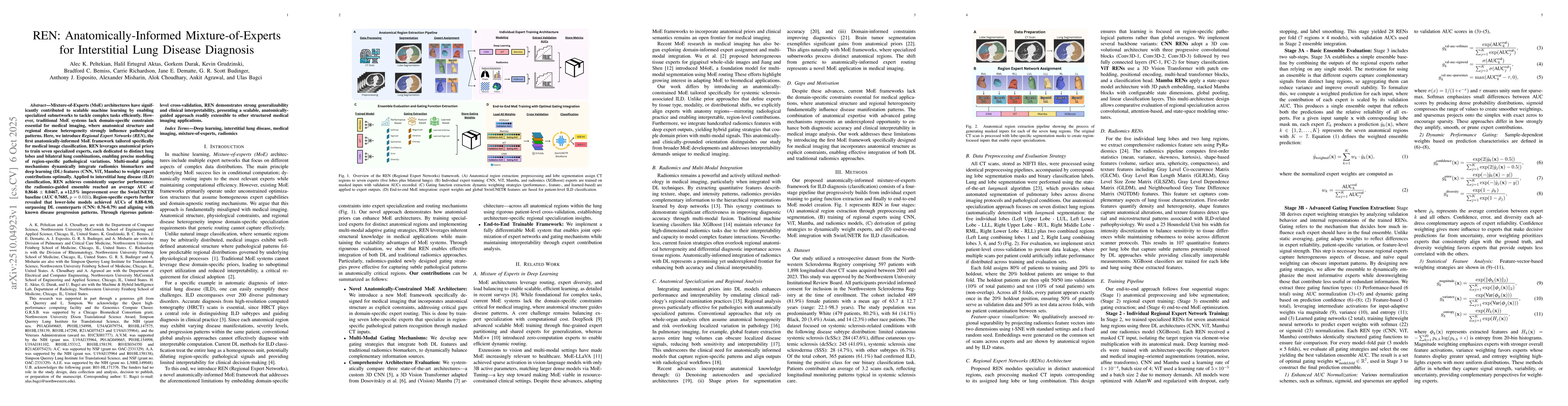 Thumbnail for REN: Anatomically-Informed Mixture-of-Experts for Interstitial Lung
  Disease Diagnosis