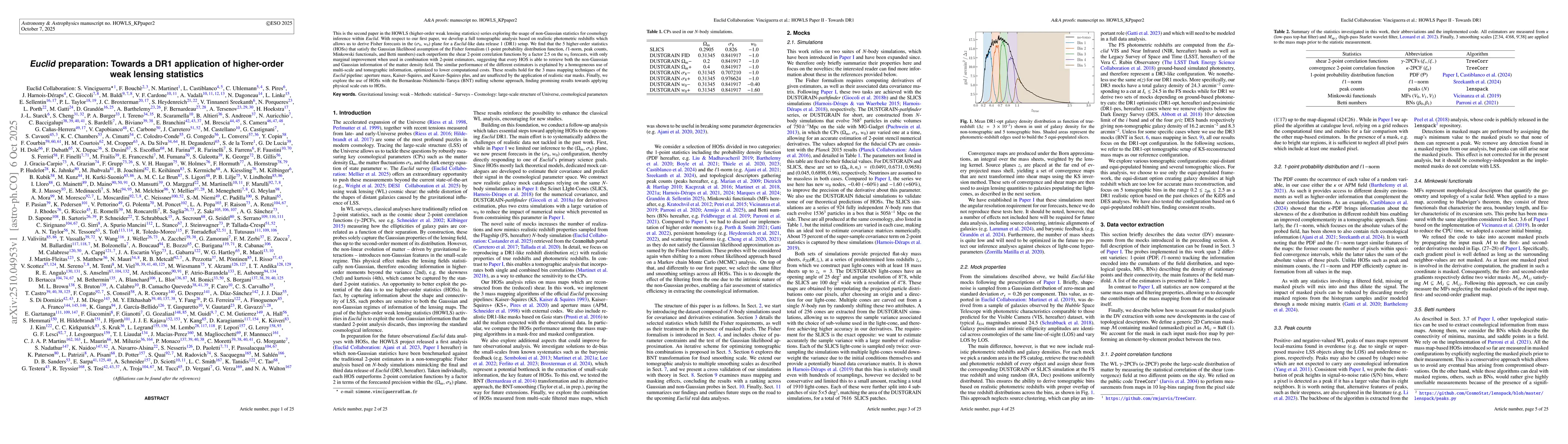 Thumbnail for Euclid preparation: Towards a DR1 application of higher-order weak
  lensing statistics