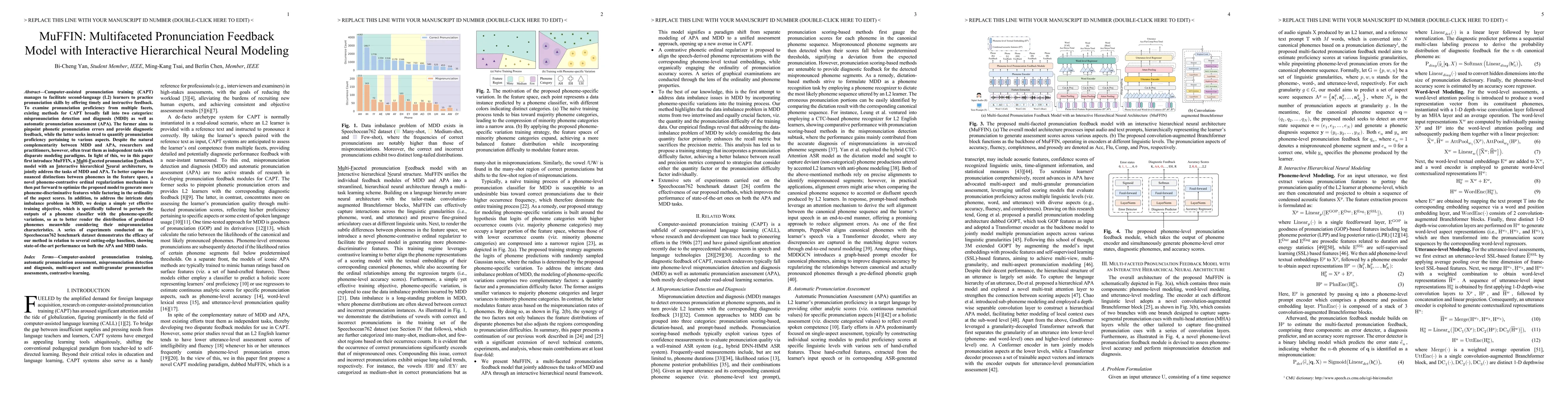 Thumbnail for MuFFIN: Multifaceted Pronunciation Feedback Model with Interactive
  Hierarchical Neural Modeling