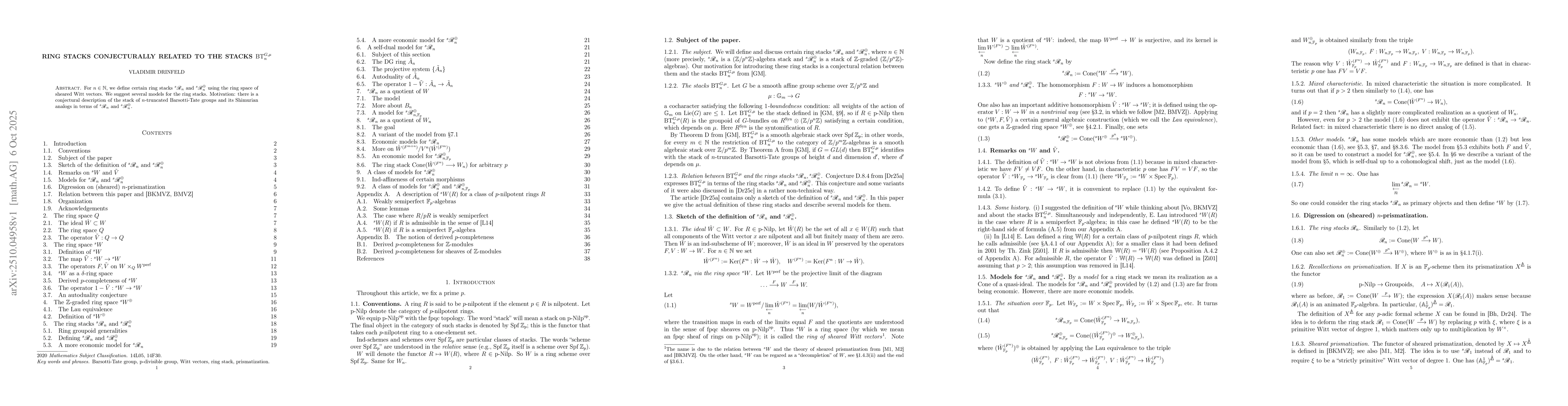 Thumbnail for Ring stacks conjecturally related to the stacks $BT_n^{G,Îź}$